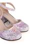 31- Evening Dress Shoes with Heart Accessories - Lilac - 3