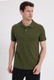 Men's Slim Fit 100% Cotton Short Sleeve Polo Collar Khaki T-Shirt - 2