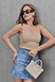 Women's Asymmetrical Collar Thessaloniki Knit Strap Body Blouse 10765 Ctn - 4