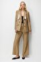 4808 women's buckle-detailed wide leg trousers - camel - 2