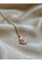Pink Enamel Covered Medallion Necklace |   Elegant Vintage Look Embroidered Necklace - 2