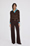 POLO COLLAR STRIPED KNITWEAR SWEATER