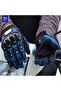 Motorcycle Gloves Protected Biker Gloves – Hard Knuckle Protection, Non-Slip Palm Blue-Pro - 2