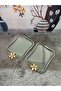 6-Piece Italian Zamak Silver Tray with Daisy Accessories - 4