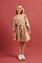 Girl's Buttoned Belted Short Sleeve Trench Coat Dress – Special Occasion Combination