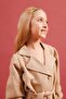 Girl's Buttoned Belted Short Sleeve Trench Coat Dress – Special Occasion Combination - 5