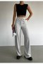 Elastic Waist Wide Leg Palazzo Trousers