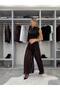 Women's Black Drawstring Shorts Lined Tulle Pants - 2