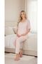 New Season Powder Short Sleeve Scallop Linen Detailed Special Design Summer Maternity Pajama Set - 8