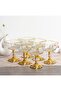 Karen 6-Piece Cast Pedestal Serving Set Magnolia Ice Cream Cup Snack Bowl