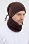 100% Micro Polar Fleece Extra Flexible and Soft Men's Beanie Neck Collar Set - 4