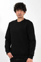 Unisex Cotton Lu Soft Sweatshirt Comfortable Fit Breathable Daily Sports Casual Sweatshirt Black