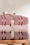 Pera 3-Piece 100% Cotton Towel Set |   Hand, Face - Hair Towel |   Bag with Contents, Dowry Gift, Gift Item |   50X90 cm - 8
