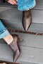 Olia High Heeled Shoes Light Brown Matte Leather - 3