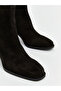 Black Suede Women's Heeled Shoes - 3