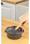 Set of 12 Storage Containers That Can Be Used in Microwave and Freezer, Round Anthracite - 5