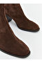 New season brown suede Suede heeled shoes from gulis gi̇yi̇m. - 3