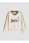 Giyçık Store Ecru Brooklyn Printed Girls' Sweatshirt and Sweatpants - 2