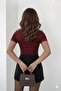 NEW SEASON Women's Buckled Bust-Detail Sandy Short Sleeve Blouse 0074 - 4