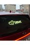 In-Car Neon Led Lighted Decor Love Heart (White with 12 Volt Suction Cup) - 3