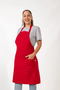 مريلة مطبخ من ثيرا موديل مقاوم للبقع مريلة طهاة وطباخين محترفين باللون الأحمر - 2