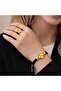 Steel and Rubber Design Ring and Bracelet - 2