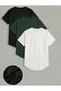 New Season Unisex 3-Piece Basic Slim Fit Oval Skirt T-Shirt Set - Set of 3 - 2