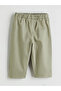 Beige Polo Collar Baby Boy T-Shirt and Pants - 2