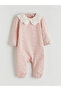 Pink Peter Pan collar Floral Baby Girl Romper - 4
