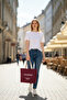 Burgundy Chisinâu Large Hand and Shoulder Bag - 3