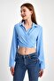 Tie-Up Crop Blouse – Long Sleeves, Stylish and Modern Design - 8