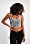 Front Zipper Contrast Ribbed Crop Tank Top – Stretchy Fabric, Modern and Trendy Design - 7