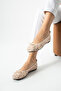 Sequin & glitter buckle detail women's chic everyday ballet flats - 3