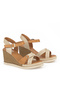 , Women's Genuine Leather Wedge Heel Sandals 161992Z505 Beige - 2