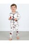 Boy's Printed 2-3-4-5-6 Years Old Double-Breasted Collar 100% Cotton Nightgown Pajama Set - 2