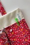 Fabric Book Cover with Pockets Floral Red Book Lover Gift Accessory - 3
