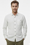 Khaki Comfortable Fit Striped Men's Shirt – Wooden Buttoned with Pockets, Natural Textured, New Season 2602623 - 4
