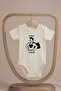 Organic 100% Cotton My Hero Dad Printed Short Sleeve Baby Bodysuit with Snap Fasteners