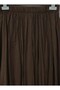 Elastic Waist Skirt - Brown - 6