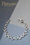Xuping Bracelet with Zircon Stone Oval Model Silver Color Xuping Bracelet Does Not Tarnish/17+2Cm