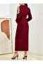 Burgundy Embellished Bodycon Maxi Dress - 5