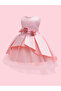 Girls Pink Embellished Sleeveless Dress - 4