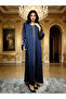 Women Navy Blue Embroidered A-Line Jalabiya - 6
