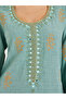 جلابيات خضراء مطرّز A-قَصّة على شكل A - 4