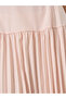 Pink Sleeveless Pleated Midi Dress - 4