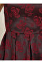 Red Floral Sleeveless Pleated Maxi Dress - 4