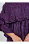 Women Purple Floral Batwing Sleeves Sheath Midi Dress - 4