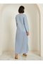 Light Blue Embroidered A-Line Jalabiya - 5