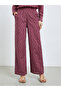 Purple Embroidered Wide Leg Trousers - 2