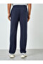 Men Navy Blue Solid Joggers with Drawstring - 4